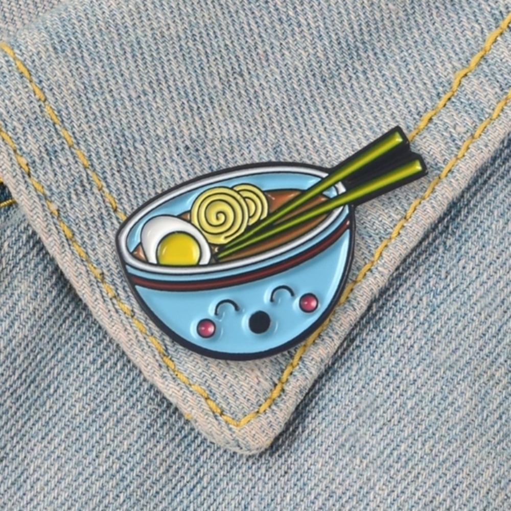 *SOLD ON MERCARI*  Blue Ramen Bowl Enamel Lapel Pin